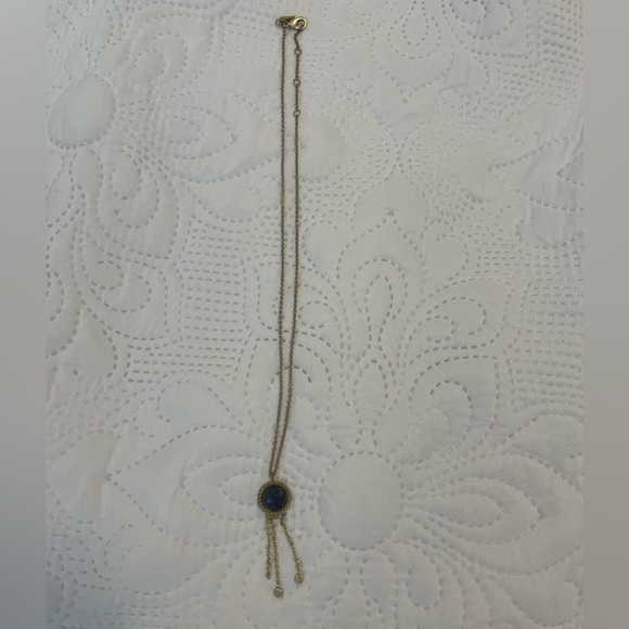 Gold and blue speckled stone necklace Sézane - Picture 2 of 5